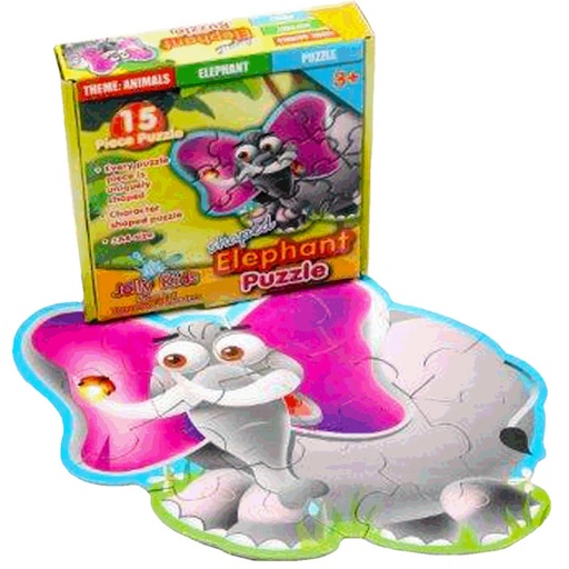 Jolly Kids Shaped Cardboard Puzzle Elephant (15 piece)