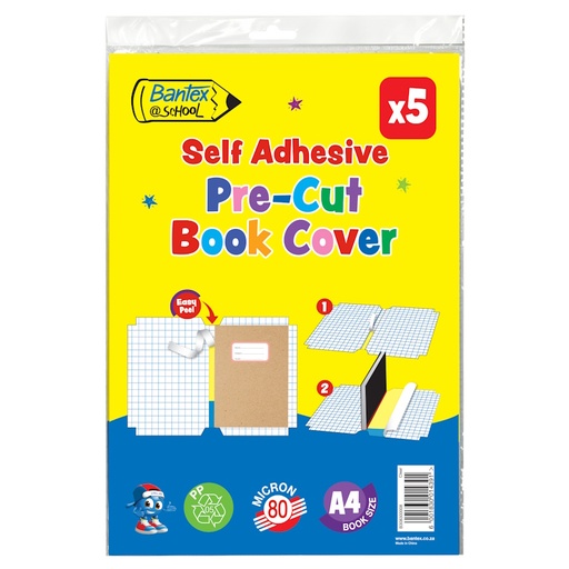 Bantex Self Adhesive Pre-Cut Book Covers 80 mic A4 (5)
