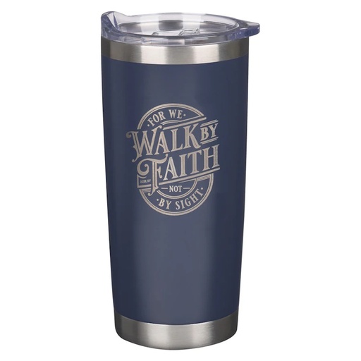 For We Walk by Faith Stainless Steel Travel Mug (SMUG288)