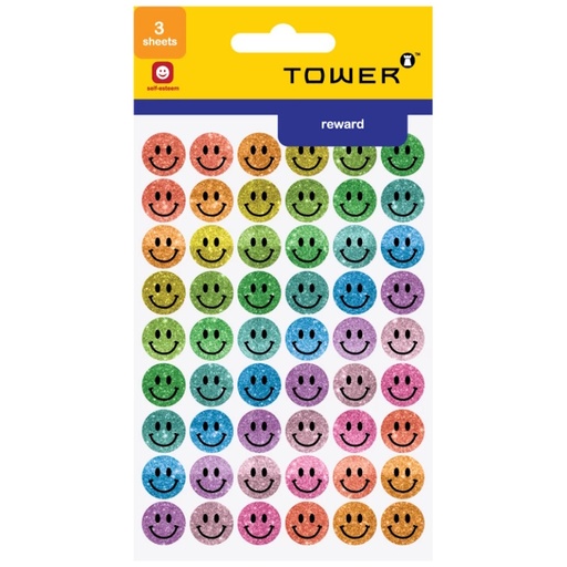 Tower Reward Stickers Glitter Faces