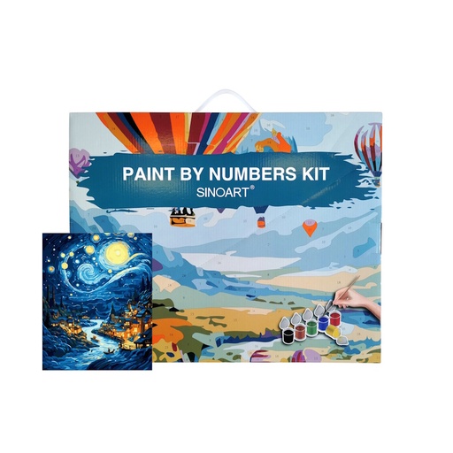 Sinoart Paint by Numbers Kit Starry Night 40cm x 50cm