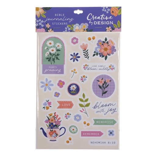 Creative by Design Bible Journaling Stickers Bloom Wildly (3 sheets) (STC023)