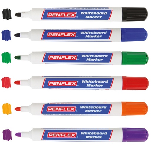 Penflex WB15 Whiteboard Marker (6 assorted)