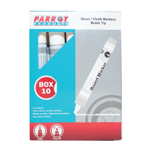 Parrot Bullet Chalkboard / Glass Markers (white) (each)