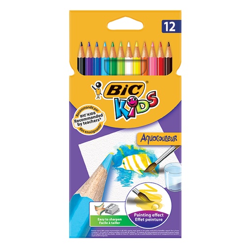 Bic Kids Aquacouleur Colour Pencils  (12)