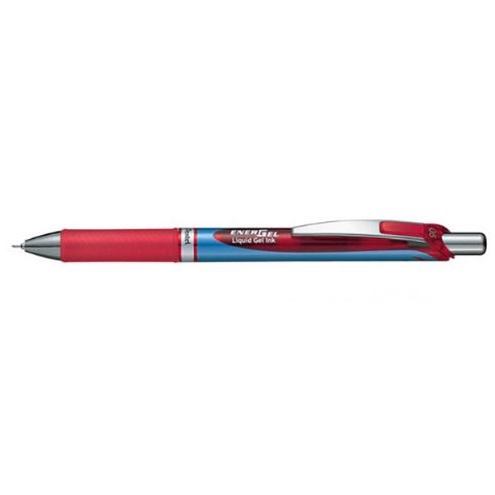 Pentel Energel Retractable Gel Roller Pen 0.5mm (red) (BLN75)