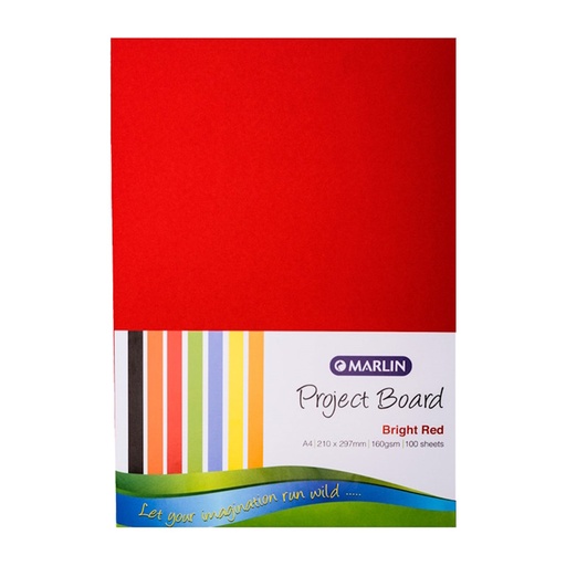 Marlin Project Board A4 160g (bright red) (100 sheets)